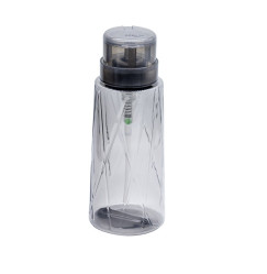 Plastic embossed liquid pump - black and transparent, 200 ml