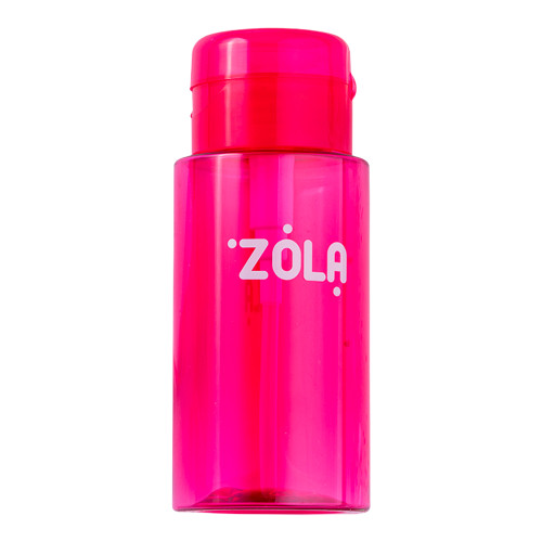 Помпа для жидкостей пластиковая с дозатором ZOLA / розовая, 180 мл