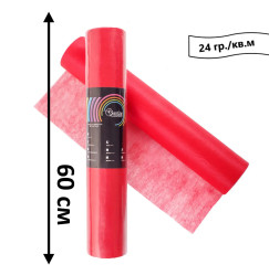 Disposable sheet in a roll 100 m 24 gr./sq.m / Standart / red, 60 cm