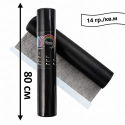 Простынь одноразовая в рулоне SANGIG - 14 гр.кв.м, 100 м | Medium | черная, 80 см
