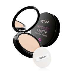 Kompaktowy puder do twarzy TopFace / Skin Editor - Matte Finishing Powder (PT263) / 02, 10 g