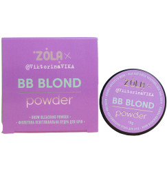 Fioletowy puder rozjaśniający do brwi ZOLA Viktorina Vika / BB BLOND Puder, 10 g