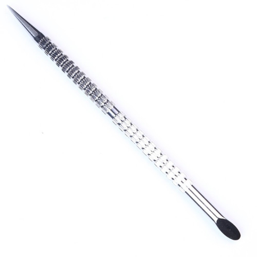 Dwustronny metalowy popychacz „Pomarańczowy kij”, 12 cm