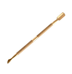 Steel pusher for manicure made of stainless steel / gold