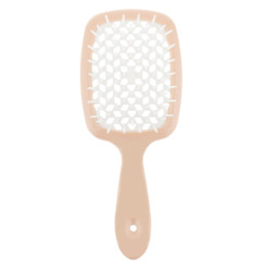 Hair Brush - beige handle with white center (in a package)