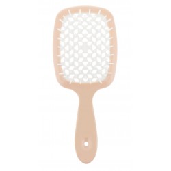 Расческа для волос Hair Brush - бежевая ручка с белой серединой (в пакете)