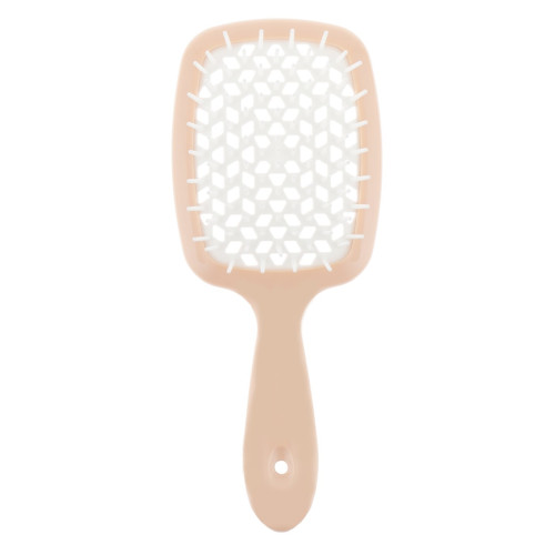 Гребінець для волосся Hair Brush - бежева ручка з білою серединою (у пакеті)