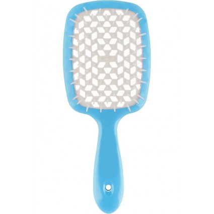 Hair Brush - Blue Handle with White Center (in a bag)