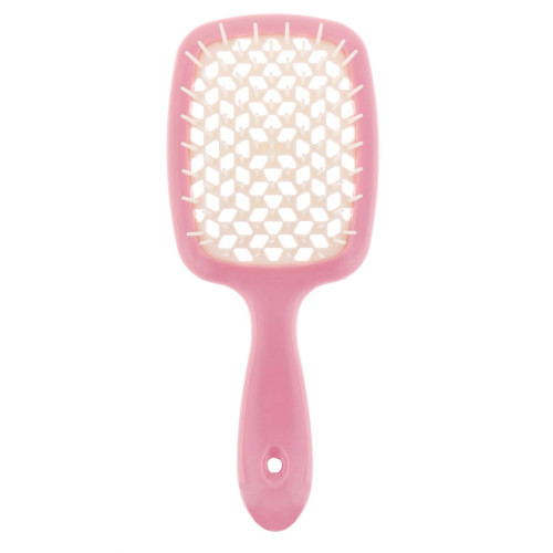 Hair Brush - pink handle with white center | boxed |