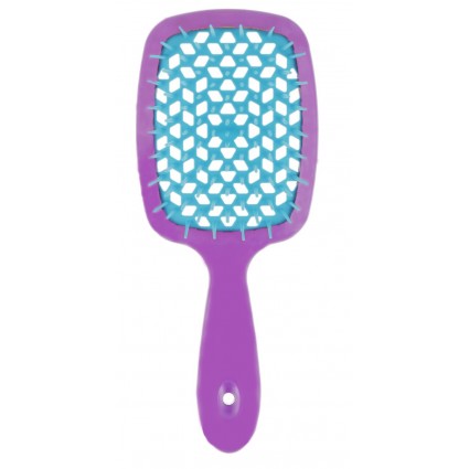 Расческа для волос Hair Brush - фиолетовая ручка с бирюзовой серединой (в пакете)