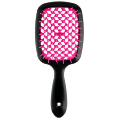 Hair Brush - Black Handle with Raspberry Center (in box)