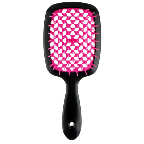 Гребінець для волосся Hair Brush - чорна ручка з малиновою серединою (у коробці)