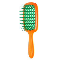 Hair Brush - Orange Handle with Green Center (in box)