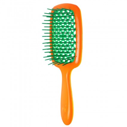 Расческа для волос Hair Brush - оранжевая ручка с зеленой серединой (в коробке)