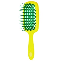 Расческа для волос Hair Brush - желтая ручка с зеленой серединой (в пакете)