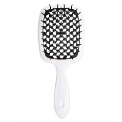 Расческа для волос Hair Brush - белая ручка с черной серединой (в пакете)