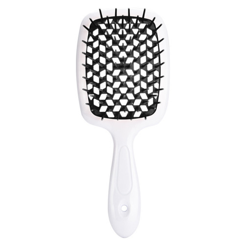 Гребінець для волосся Hair Brush - біла ручка з чорною серединою (у пакеті)