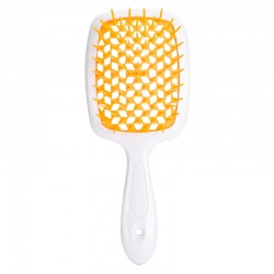 Расческа для волос Hair Brush - белая ручка с оранжевой серединой (в пакете)