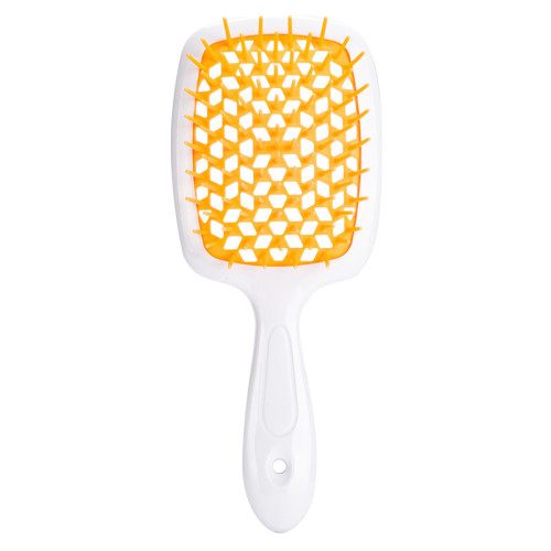 Гребінець для волосся Hair Brush - біла ручка з помаранчевою серединою (у пакеті)