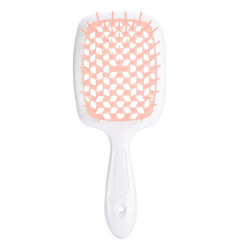Hair Brush - White Handle with Powdered Center (Boxed)