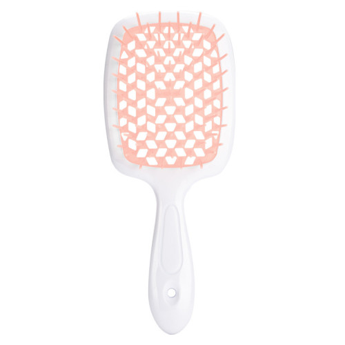 Гребінець для волосся Hair Brush - біла ручка з пудровою серединою (у коробці)