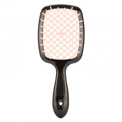 Расческа для волос Hair Brush - черная ручка с пудровой серединой (в пакете)