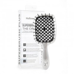 Расческа для волос Hair Brush - серебро ручка с черной серединой (в коробке)