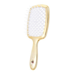 Hair Brush - Gold Handle with White Center (in box)