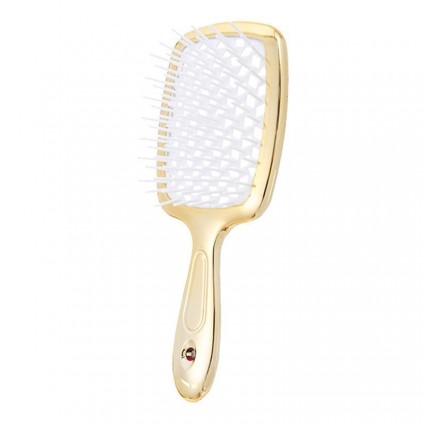 Расческа для волос Hair Brush - золото ручка с белой серединой (в коробке)