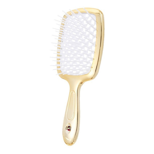 Гребінець для волосся Hair Brush - золото ручка з білою серединою (у коробці)
