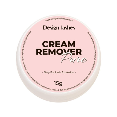 Ремувер кремовый для снятия ресниц Design Lashes / Cream Remover / Pure (без запаха), 15 г