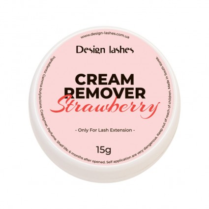 Cream remover for removing eyelashes Design Lashes / Cream Remover / Strawberry, 15 g