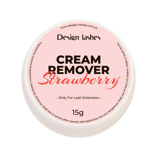 Ремувер кремовый для снятия ресниц Design Lashes / Cream Remover / Strawberry, 15 г
