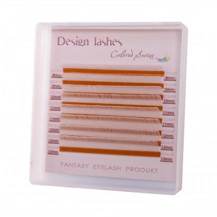 Ресницы для наращивания Design Lashes (10 линий) / 0,07, mix C / 7-12 мм / белые
