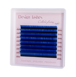 Ресницы для наращивания Design Lashes (10 линий) / 0,07, mix CC / 7-12 мм / синие