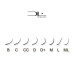 Ресницы для наращивания Design Lashes (24 линии) / 0,07, mix C / 7-14 мм / темный шоколад