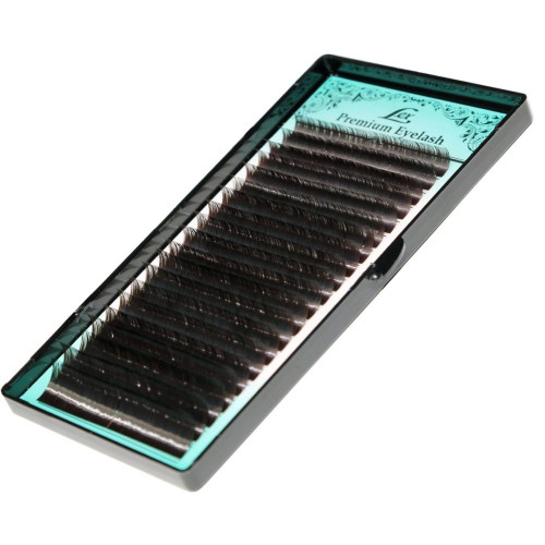 Eyelash extensions Lex / Dark Chocolate mix L 0.07 (6-7-8-9mm) / dark brown