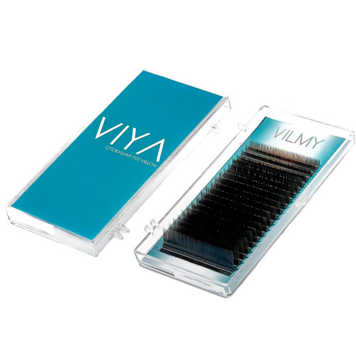 Eyelash extensions dark brown VILMY VIYA / mix M / 0.07 / 6-10 mm / Chocolate