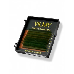 Ресницы для наращивания VILMY KLIPKY (8 линий) - GREEN mix C / 0,07 / 7-14 мм