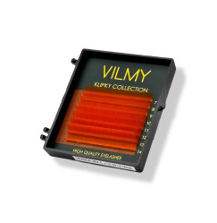 Вії для нарощування VILMY KLIPKY (8 ліній) - ORANGE mix C/0,07/7-14 мм