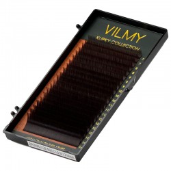 Ресницы для наращивания VILMY KLIPKY BROWN / mix C / 0,07 / 7-14 мм / шоколадные