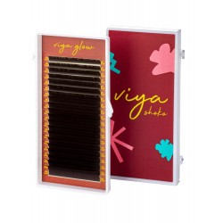 Ресницы для наращивания Viya DARK CHOCO- 0,07 mix CC - 6-14 мм - (темно-коричневые)