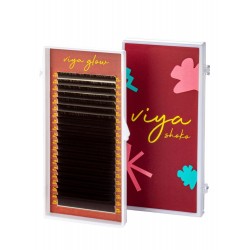 Ресницы для наращивания Viya DARK CHOCO- 0,07 mix D - 7-14 мм - (темно-коричневые)