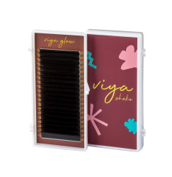 Viya DARK CHOCO eyelash extensions - 0.07 mix L - 7-14 mm - (dark brown)