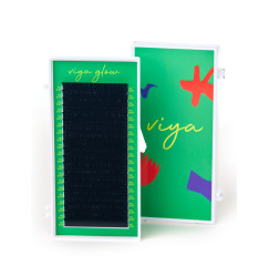 Eyelashes for extension Viya GLOW - 0.07 mix C - 6-14 mm - black