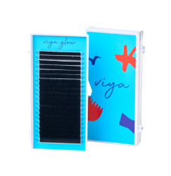 Eyelashes for extension Viya GLOW separate length - CC 0.07 (10 mm) - black
