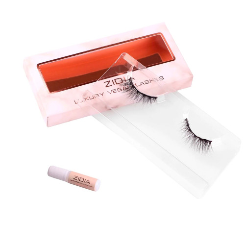 Ресницы накладные многоразовые + клей ZIDIA Essentials Collection (false mink) / Naked