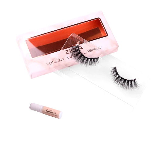 Reusable false eyelashes + glue ZIDIA Essentials Collection (false mink) / Princess Charm