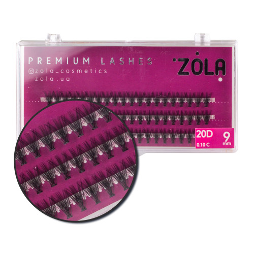 Вії-пучки 20D ZOLA/9 мм