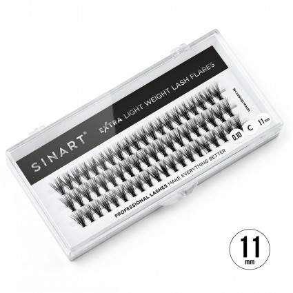 Ресницы-пучки накладные Sinart / Extra Light Weight Lash 20D/0.10С / 11 мм